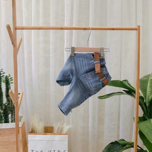 Model nou de blugi pentru copii pentru baieti cu centura albastra