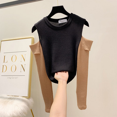 Γυναικείο πουλόβερ με γυμνούς ώμους σε διάφορα χρώματα