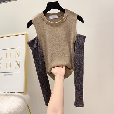 Γυναικείο πουλόβερ με γυμνούς ώμους σε διάφορα χρώματα