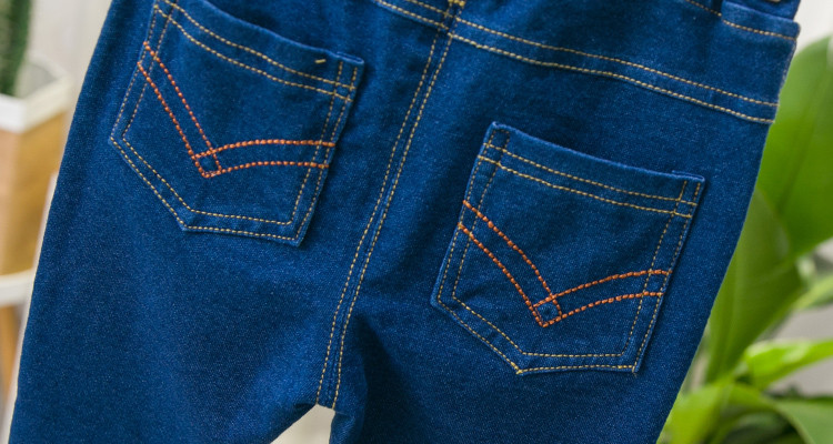 Modern, zsebes gyerekfarmer fiúknak - kék színű