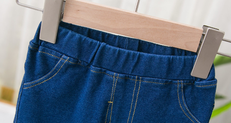 Modern, zsebes gyerekfarmer fiúknak - kék színű