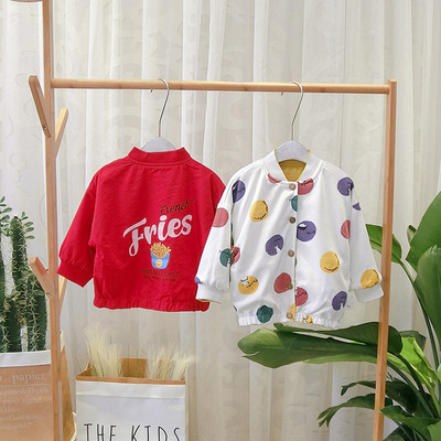 Νέο μοντέλο φθινοπωρινό παιδικό μπουφάν με δύο πρόσωπα σε κόκκινο και κίτρινο χρώμα