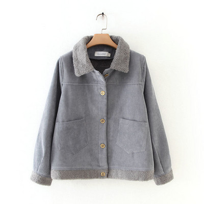 Palton scurt de dama zilnic cu buzunare si nasturi in trei culori