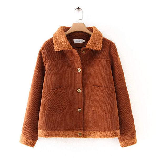 Palton scurt de dama zilnic cu buzunare si nasturi in trei culori