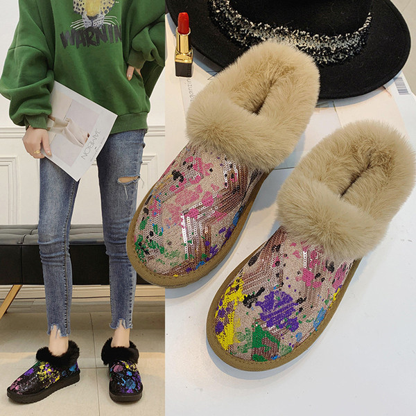 Ghete de dama moderne cu captuseala moale si model colorat in mai multe culori