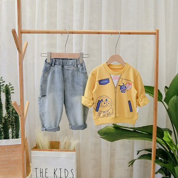 Νέο μοντέλο παιδική μπλούζα με κορδέλα για  αγόρια σε κίτρινο χρώμα