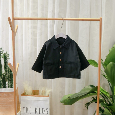 Μοντέρνο παιδικόμπουφάν για το φθινοπώρο για αγόρια με μαύρο και κίτρινο χρώμα με τύπωμα στην πλάτη