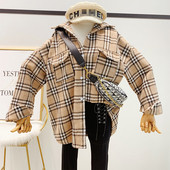 Φαρδύ μοντέλο καρό γυναικείο πουκάμισο σε δύο χρώματα