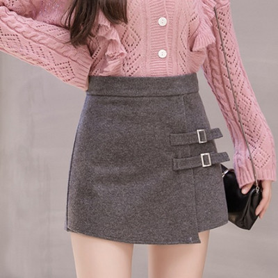 Fusta-pantaloni moderni de dama in negru si gri