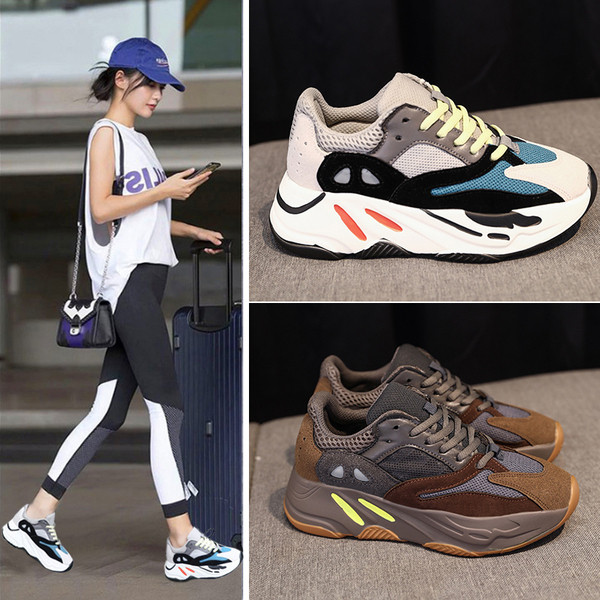 Adidasi moderni de dama cu talpa inalta in doua culori