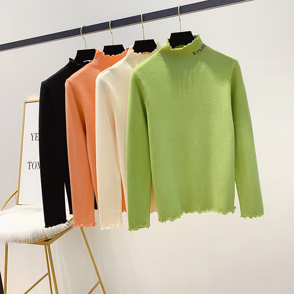 Γυναικεία μπλούζα με ψηλό γιακά σε διάφορα χρώματα