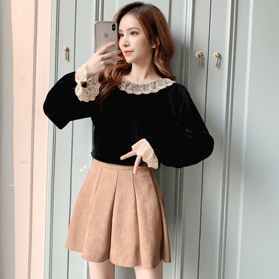 Új modell modern női bársony blúz három színben