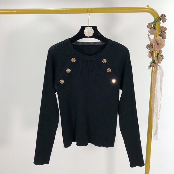 Bluză scurtă de damă cu nasturi în negru și verde