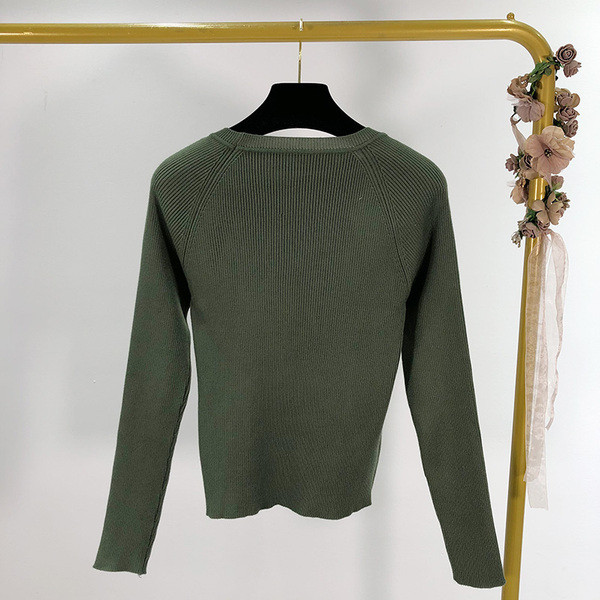 Bluză scurtă de damă cu nasturi în negru și verde