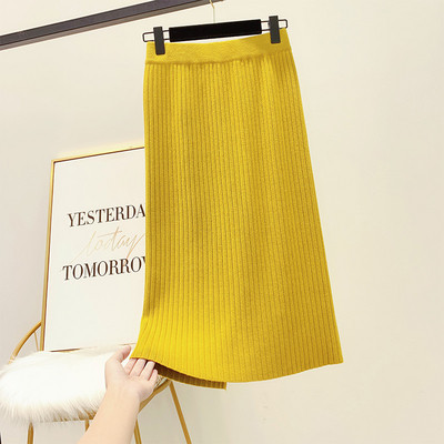 Fusta de dama moderna cu talie inalta in mai multe culori