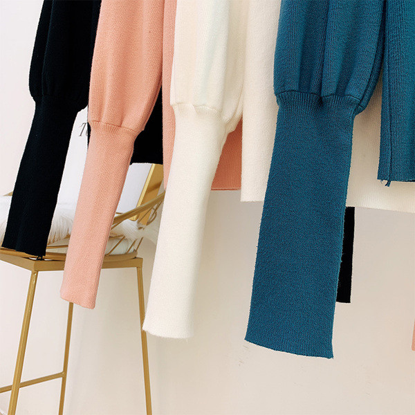 Γυναικείο πουλόβερ με φαρδιά μανίκια σε διάφορα χρώματα