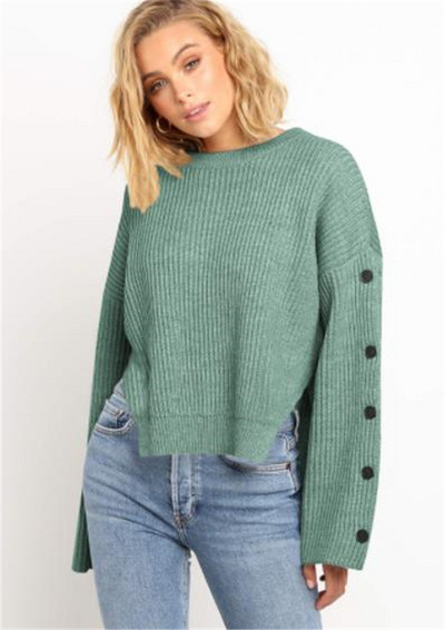 Modern női aszimmetrikus hosszú ujjú pulóver több színben