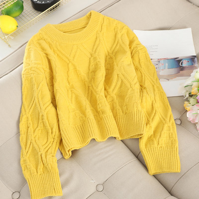 Γυναικείο πουλόβερ με στρογγυλη λαιμόκοψη σε διάφορα χρώματα