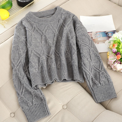 Γυναικείο πουλόβερ με στρογγυλη λαιμόκοψη σε διάφορα χρώματα