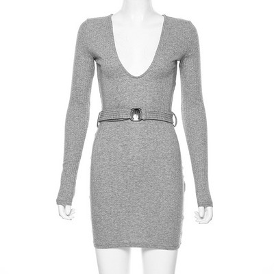 Γυναικείο καθημερινό φόρεμα με μακριά μανίκια σε τρία χρώματα