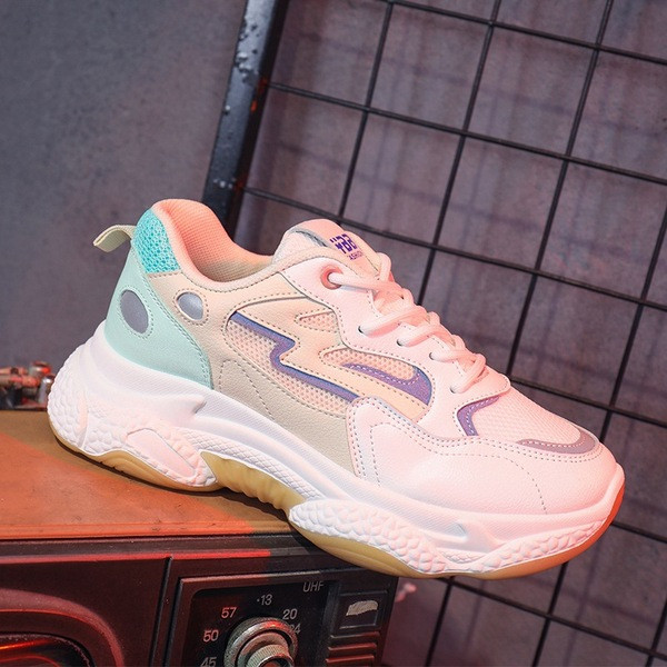 Μοντέρνα  γυναικεία αθλητικά παπούτσια με σκληρή σόλα σε πολλά χρώματα