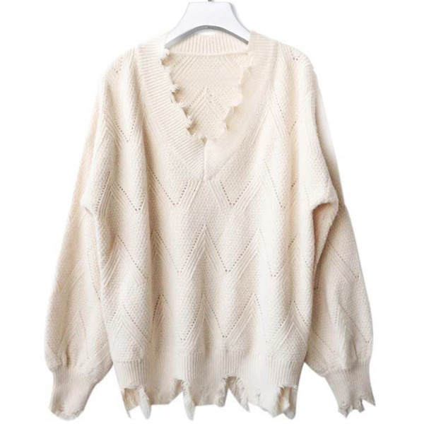 Νέο μοντέλο μοντέρνο γυναικείο  πουλόβερ με λαιμόκοψη σε διάφορα χρώματα