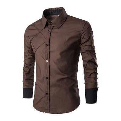 Κομψό ανδρικό πουκάμισο με κλασικό γιακά σε διάφορα χρώματα