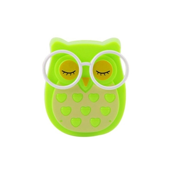 Нощна лампа във формата на бухал в син, розов, жълт и зелен цвят