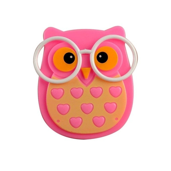 Нощна лампа във формата на бухал в син, розов, жълт и зелен цвят