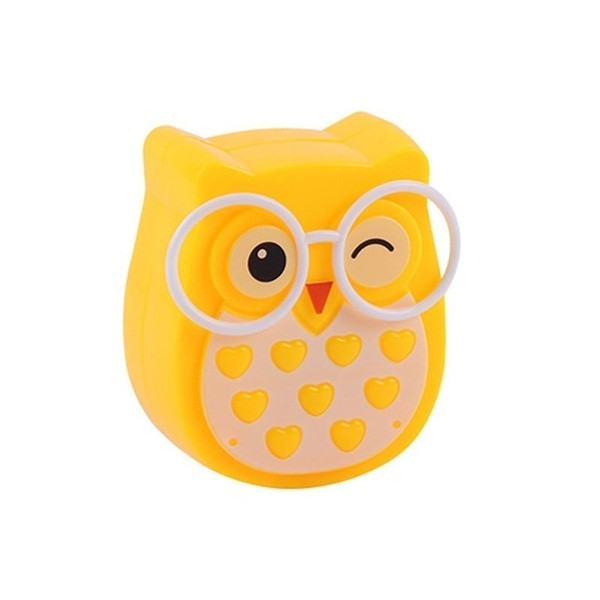 Нощна лампа във формата на бухал в син, розов, жълт и зелен цвят