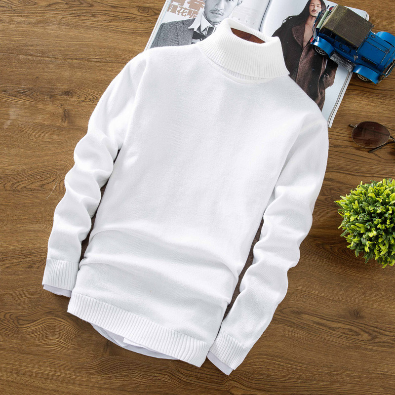 Pulover barbatesc modern cu guler inalt in mai multe culori