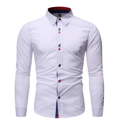 Μοντέρνο ανδρικό πουκάμισο με κλασικό γιακά σε τρία χρώματα