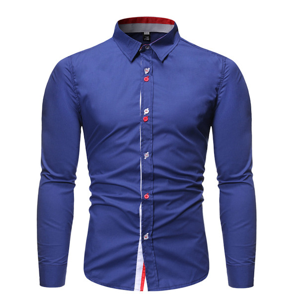 Μοντέρνο ανδρικό πουκάμισο με κλασικό γιακά σε τρία χρώματα