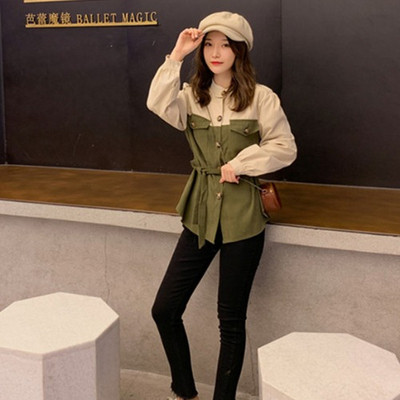 Γυναικείο πουκάμισο με κουμπιά και κορδόνια σε τρία χρώματα