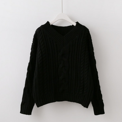 Pulover de dama modern cu decolteu spitz - in mai multe culori