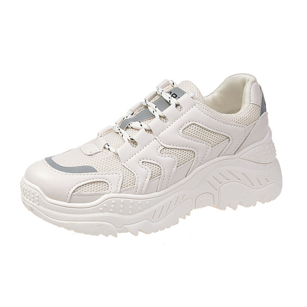 Modern női tornacipő magas és durva talppal, két színben