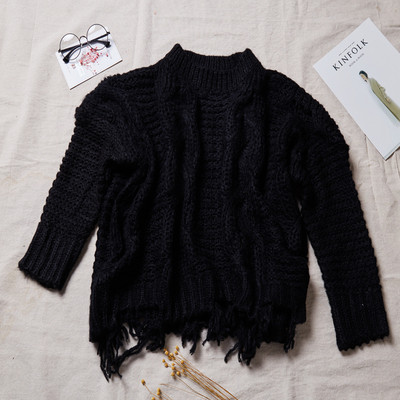 Μοντέρνο γυναικείο πουλόβερ  με λαιμόκοψη O - πολλά χρώματα