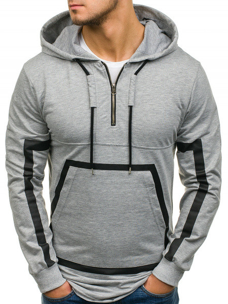 Hanorac modern pentru bărbați cu glugă și buzunare în mai multe culori