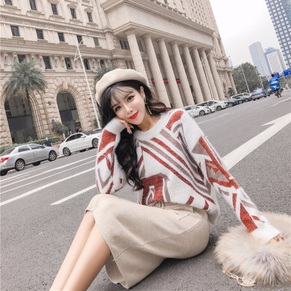 Női pulóver és szoknya szett - két színben