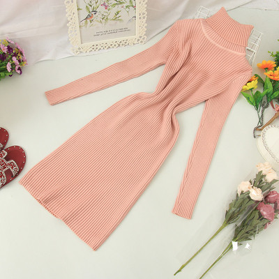 Μοντέρνο γυναικείο φόρεμα με κολάρο σε διαφορετικά χρώματα