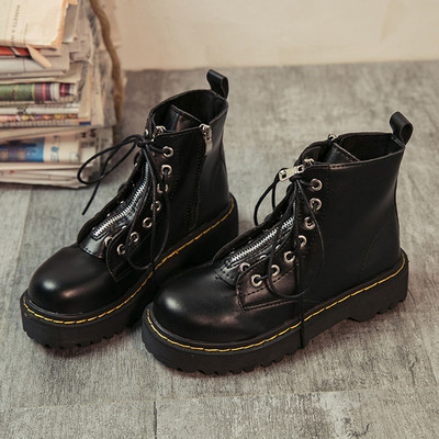 Cizme de dama cu talpa plate si sireturi in mai multe culori