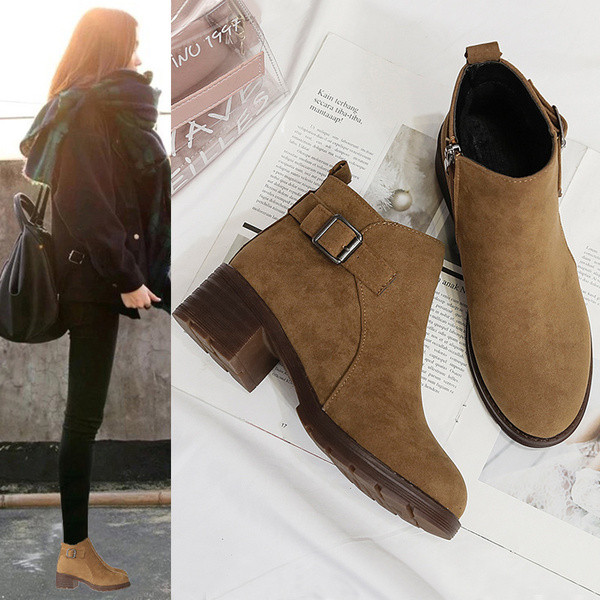 Γυναικείες Casual σουέτ μπότες  μυτερό μοντέλο