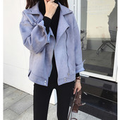 Női kabát cipzárral és gombokkal, három színben