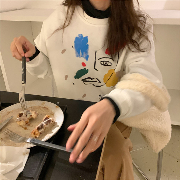 Női blúz fehér és szürke színben, rátéttel