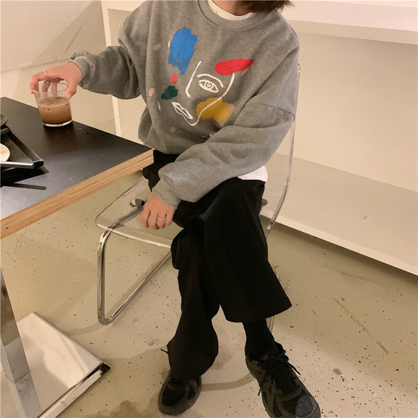 Női blúz fehér és szürke színben, rátéttel