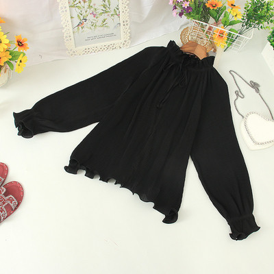 Μοντέρνο γυναικείο πουκάμισο με μεγάλο κολάρο και κορδόνια σε διάφορα χρώματα