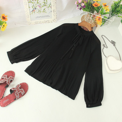 Cămașă modernă de damă cu șireturi și mâneci lungi în diferite culori