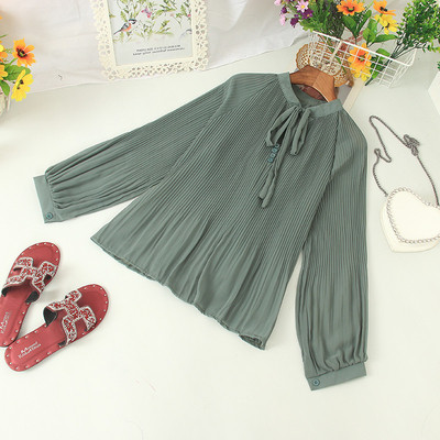 Cămașă modernă de damă cu șireturi și mâneci lungi în diferite culori