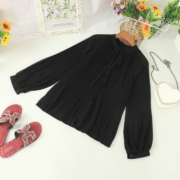 Cămașă modernă de damă cu șireturi și mâneci lungi în diferite culori