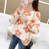 Νέο μοντέλο μοντέρνο γυναικείο πουλόβερ σε πορτοκαλί, κίτρινο, πράσινο και μπλε χρώμα